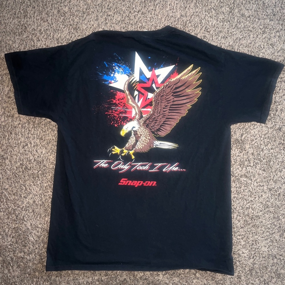 Vintage Snap-On Tools Eagle USA Flag T-Shirt Eagle Sz Large